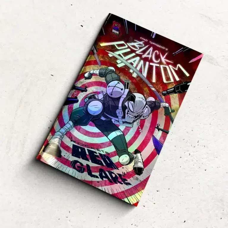 Saddle stitched comic book with holographic cover 768x768